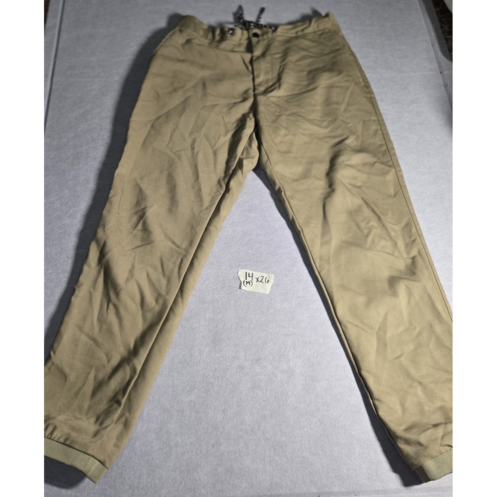 Zara Denimwear Jogger Pants Womens Medium Tan Pockets Stretch Casual Pull On